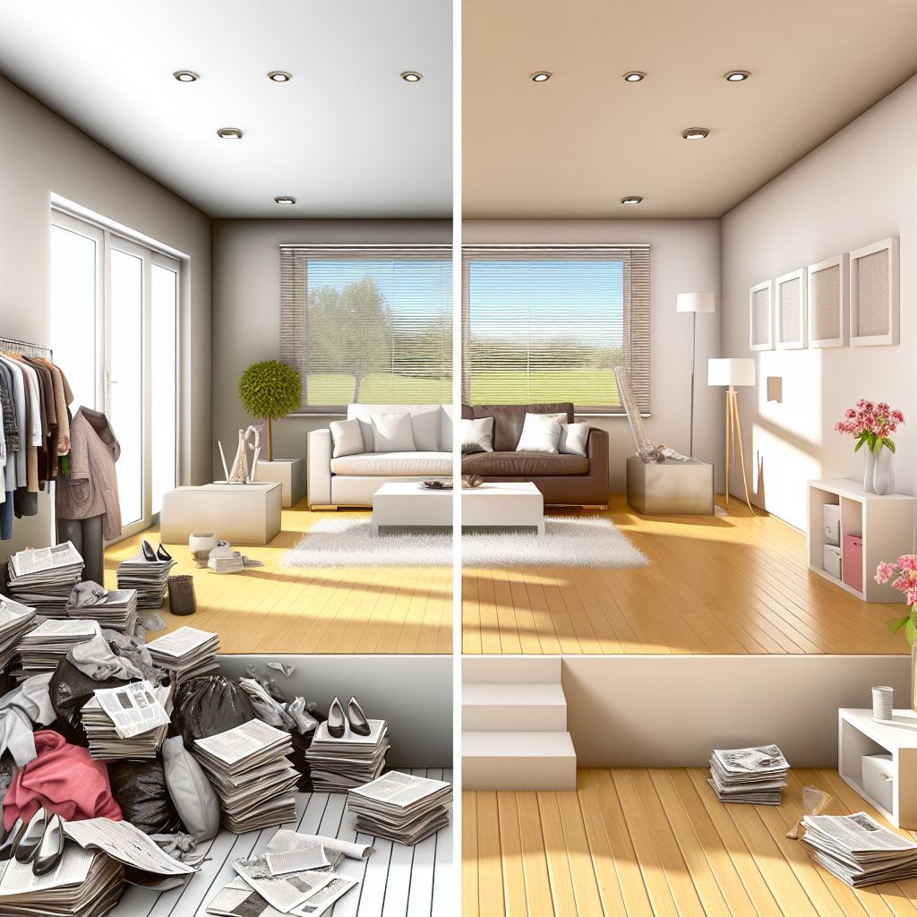 The importance of a clean and decluttered home when selling.
