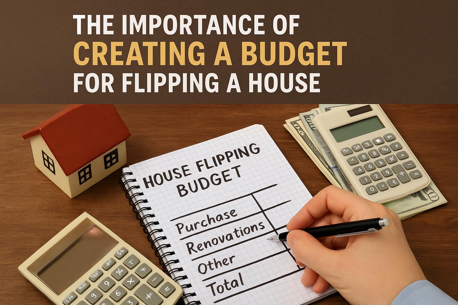 The importance of creating a budget for flipping a house.