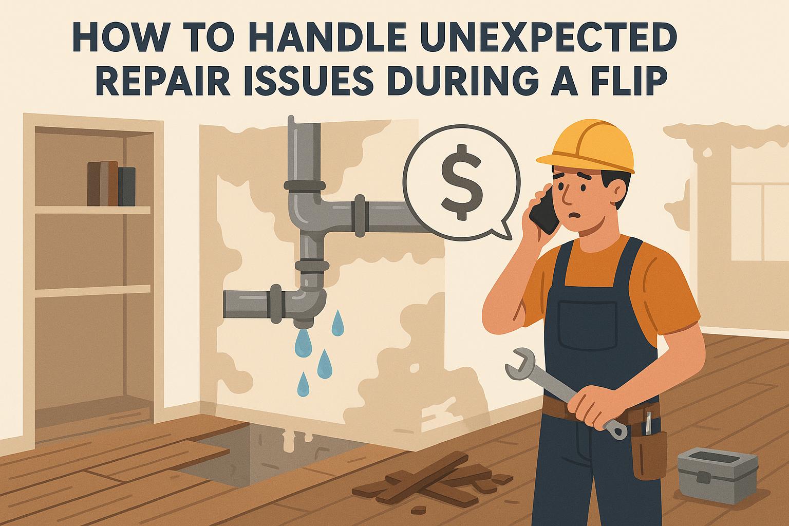 How to handle unexpected repair issues during a flip.