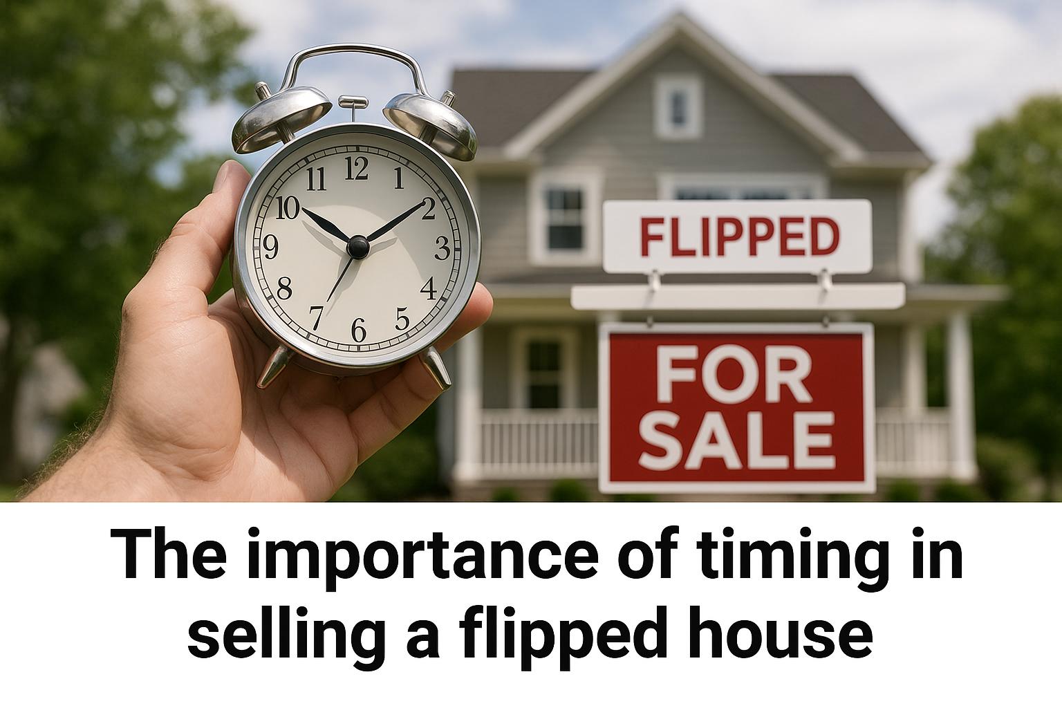 The importance of timing in selling a flipped house.