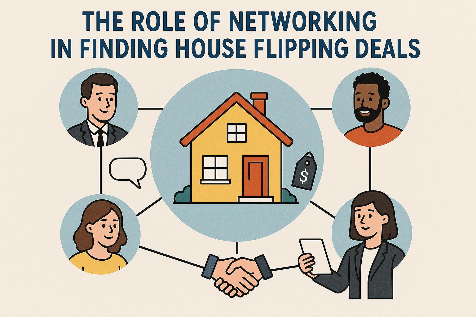 The role of networking in finding house flipping deals.